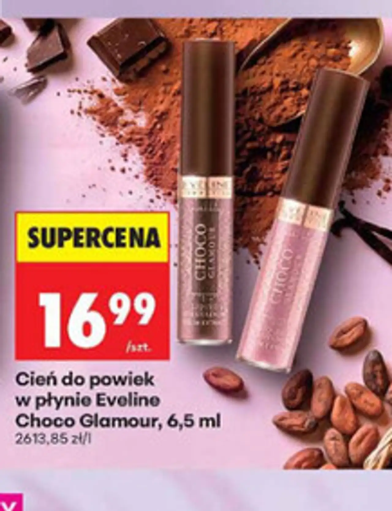 Cień do powiek w płynie Eveline Choco Glamour, 6,5 ml