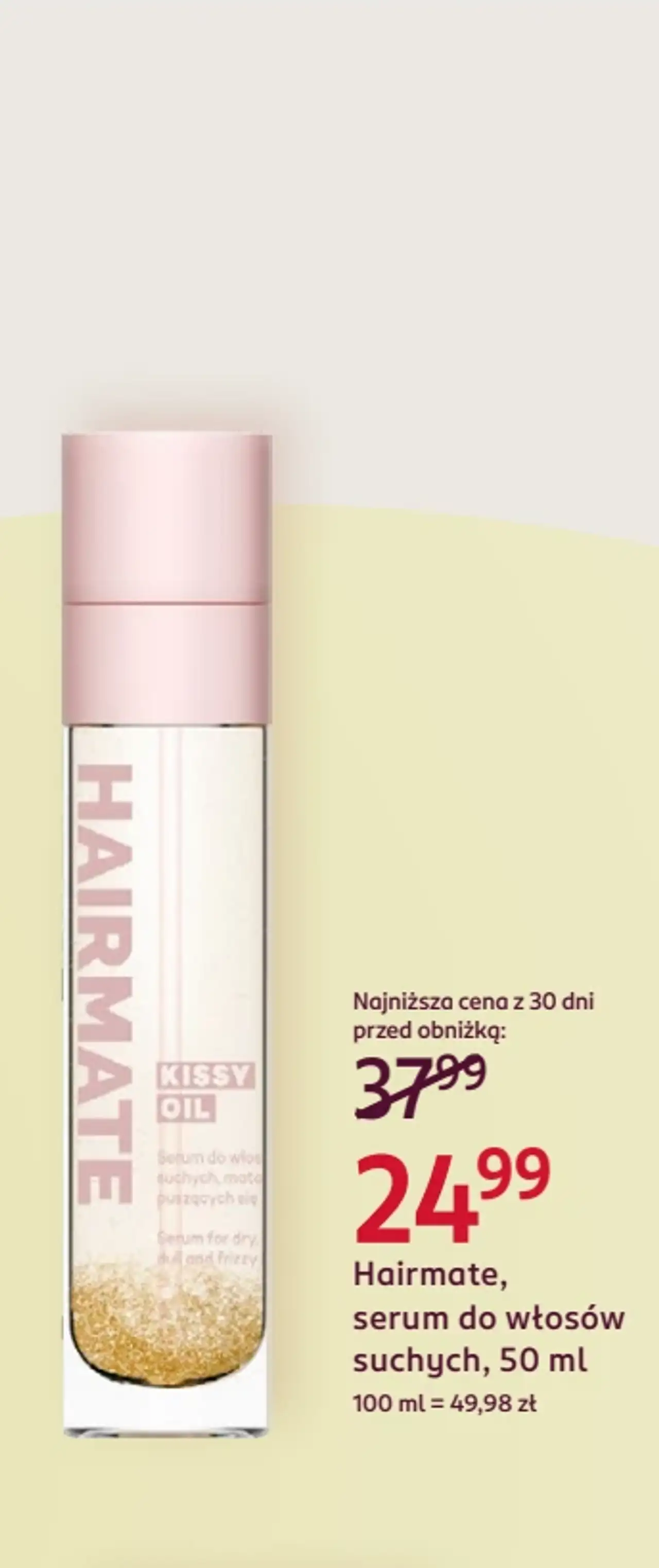 Hairmate, serum do włosów suchych, 50 ml