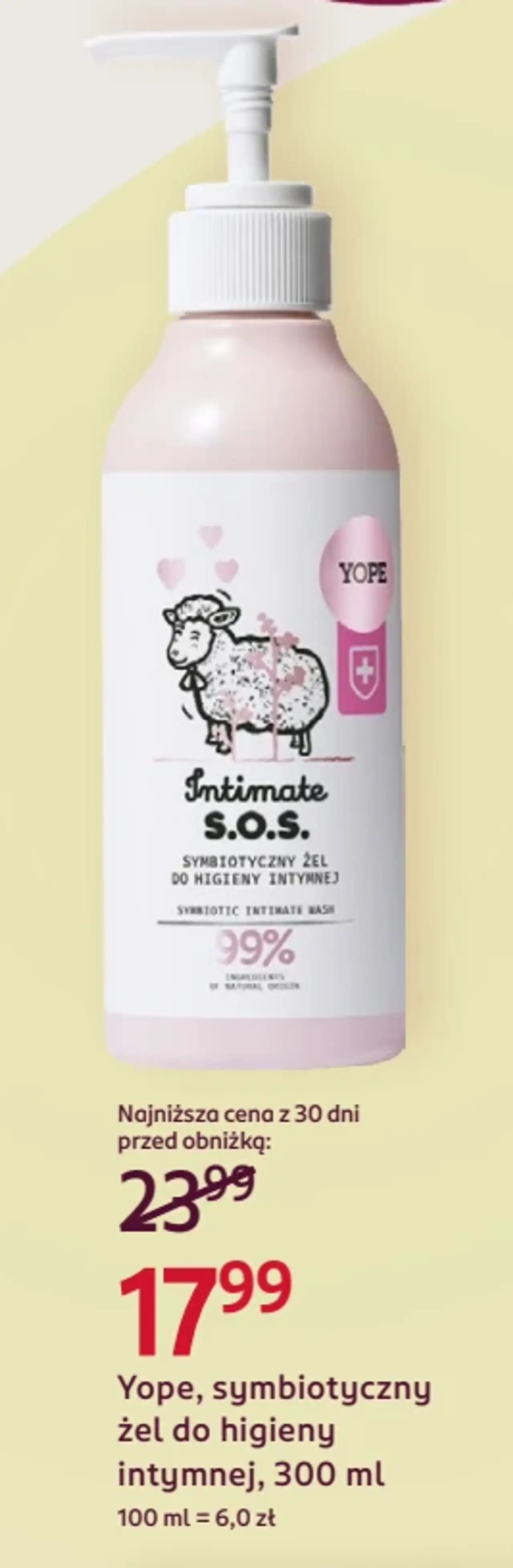 Yope, symbiotyczny żel do higieny intymnej, 300 ml