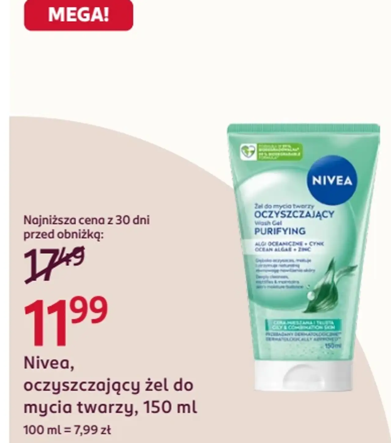 Nivea oczyszczający żel do mycia twarzy