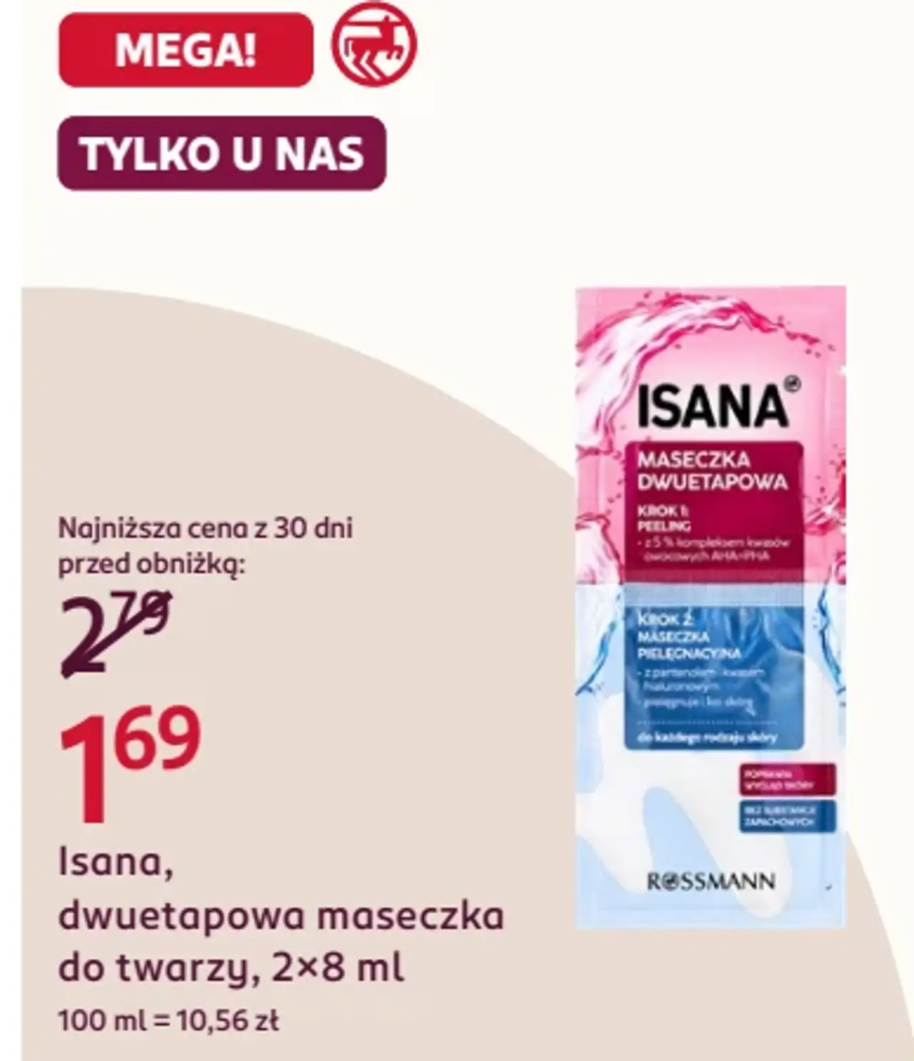 Isana dwuetapowa maseczka do twarzy