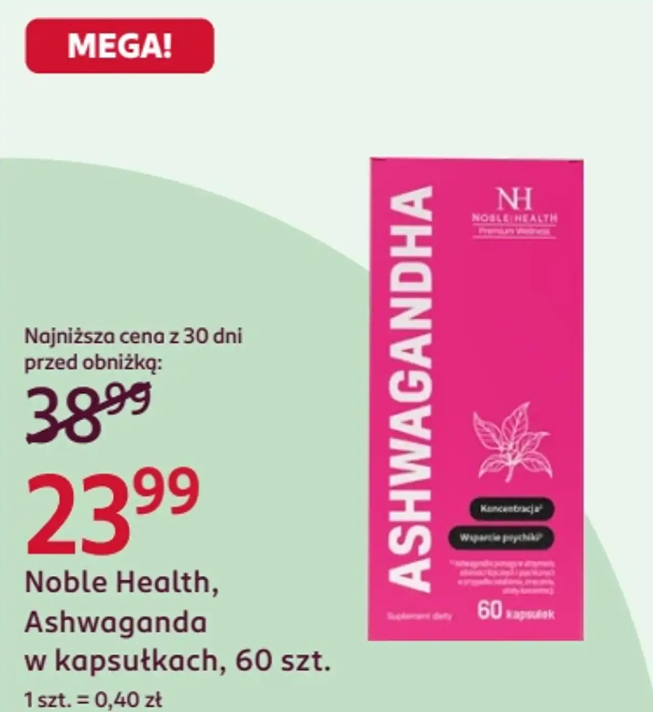 Noble Health Ashwagandha w kapsułkach