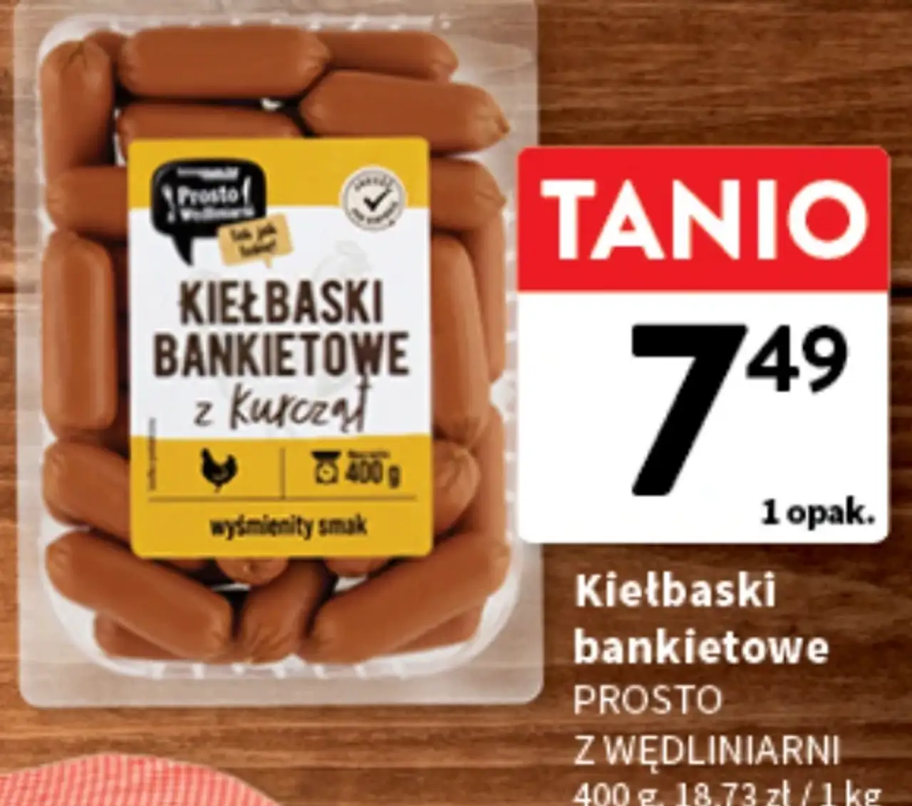 Kiełbaski bankietowe z kurcząt Prosto z Wędliniarni