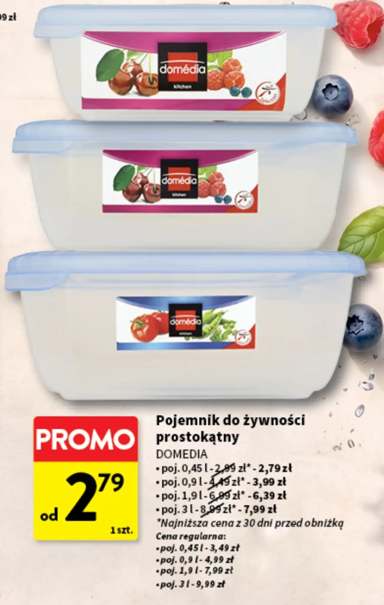 Pojemnik do żywności prostokątny Domédia