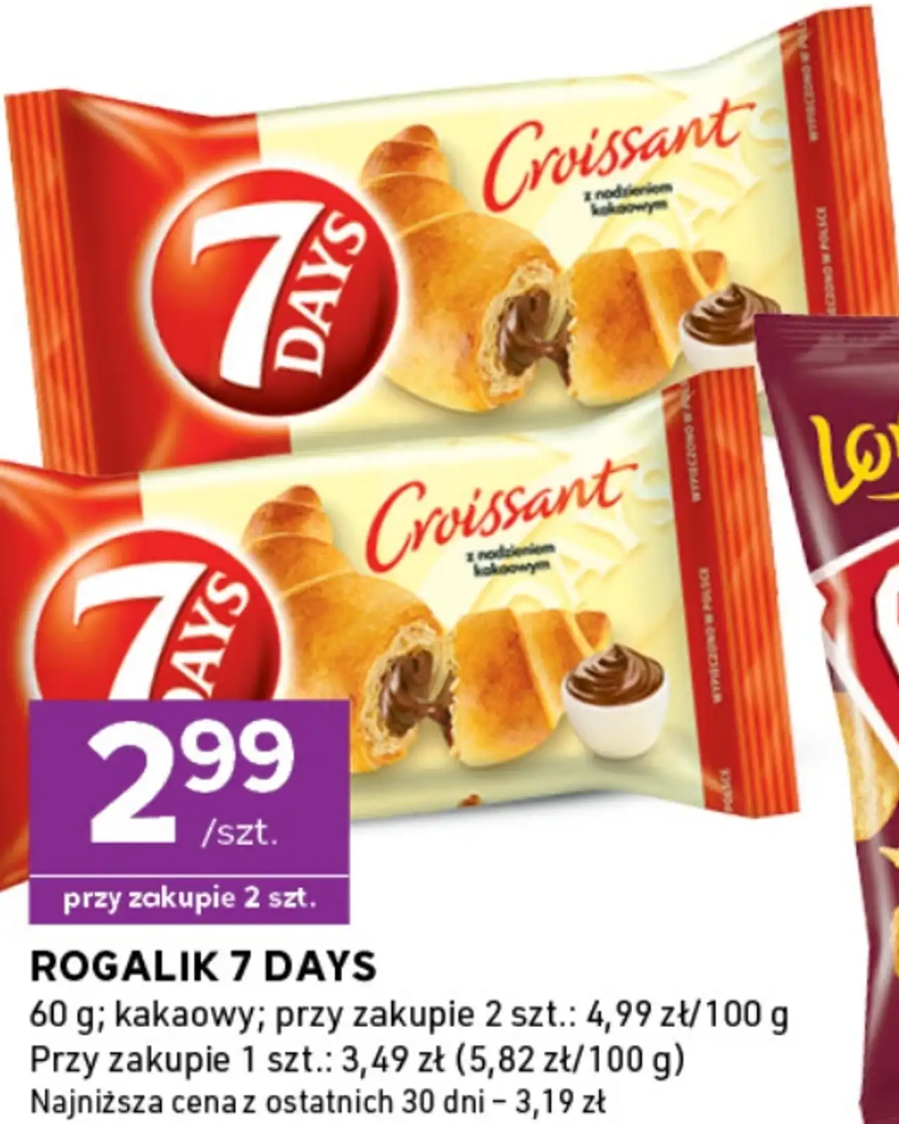 Rogalik 7 Days Croissant z nadzieniem kakaowym