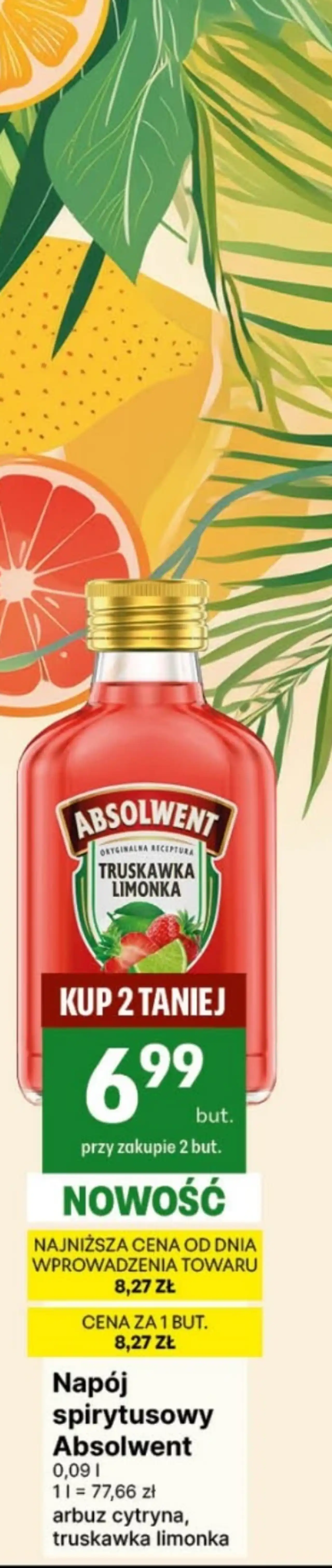 Napój spirytusowy Absolwent Truskawka Limonka