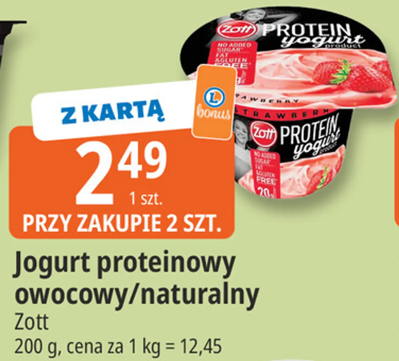 Jogurt proteinowy owocowy/naturalny Zott Protein