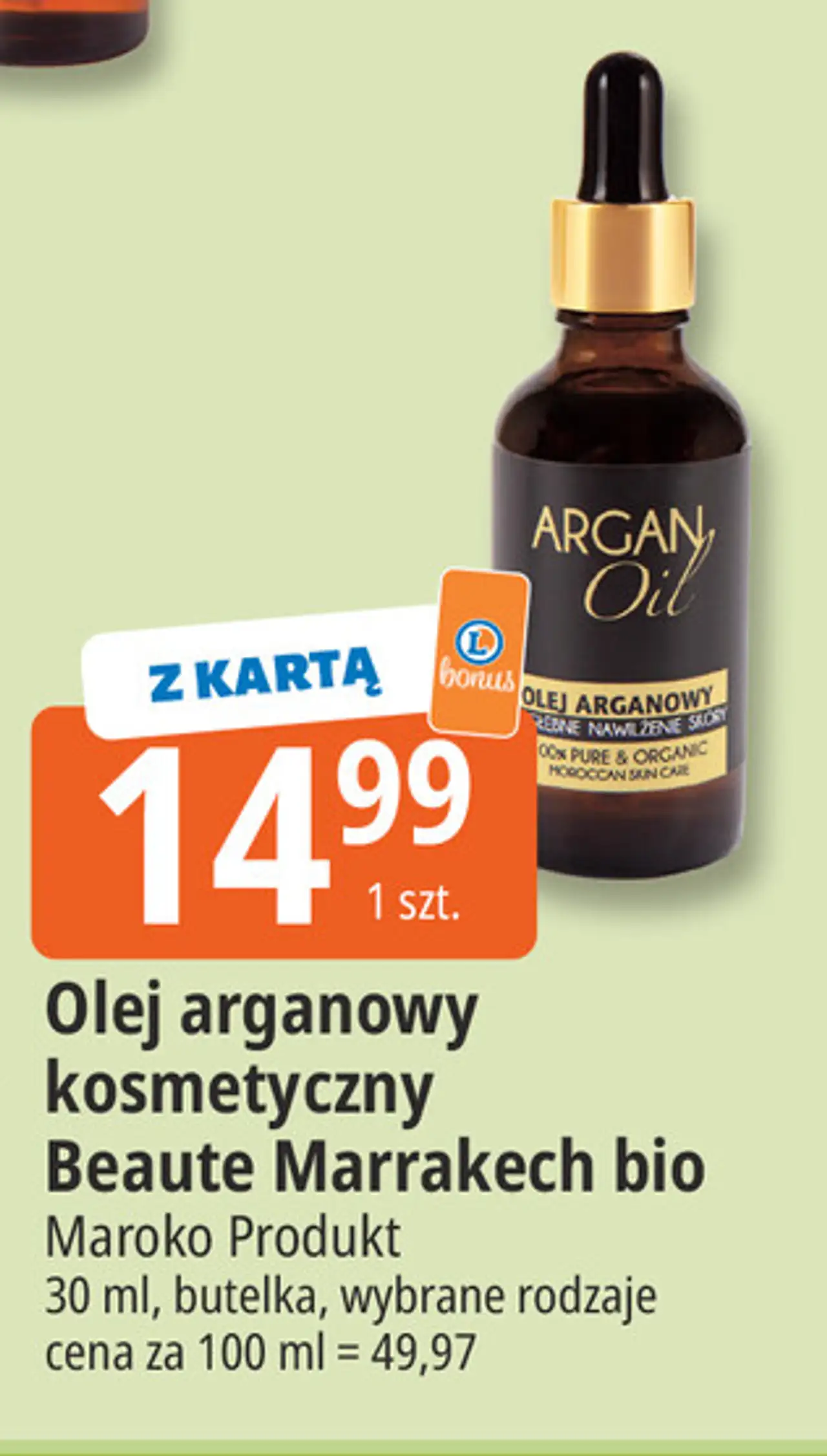 Olej arganowy kosmetyczny Beaute Marrakech bio