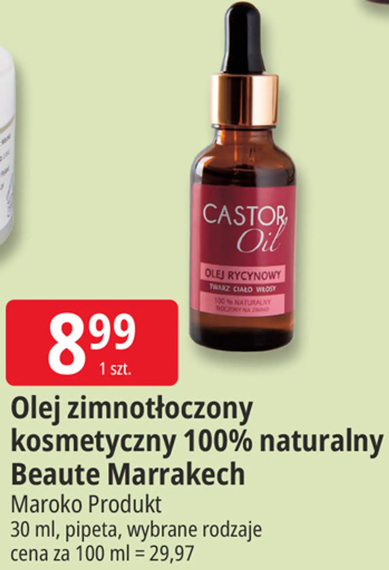 Olej zimnotłoczony kosmetyczny 100% naturalny Beaute Marrakech