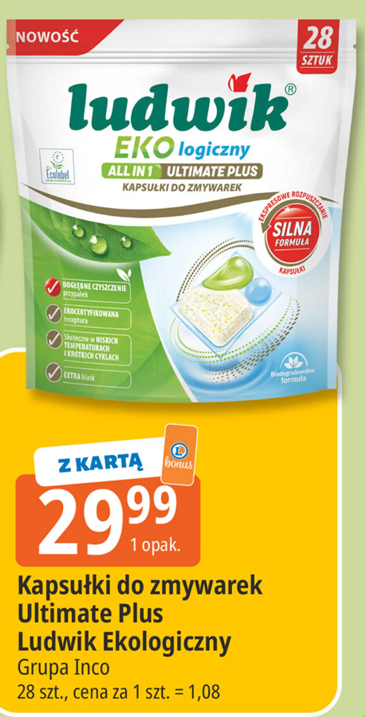 Kapsułki do zmywarek Ultimate Plus Ludwik Ekologiczny