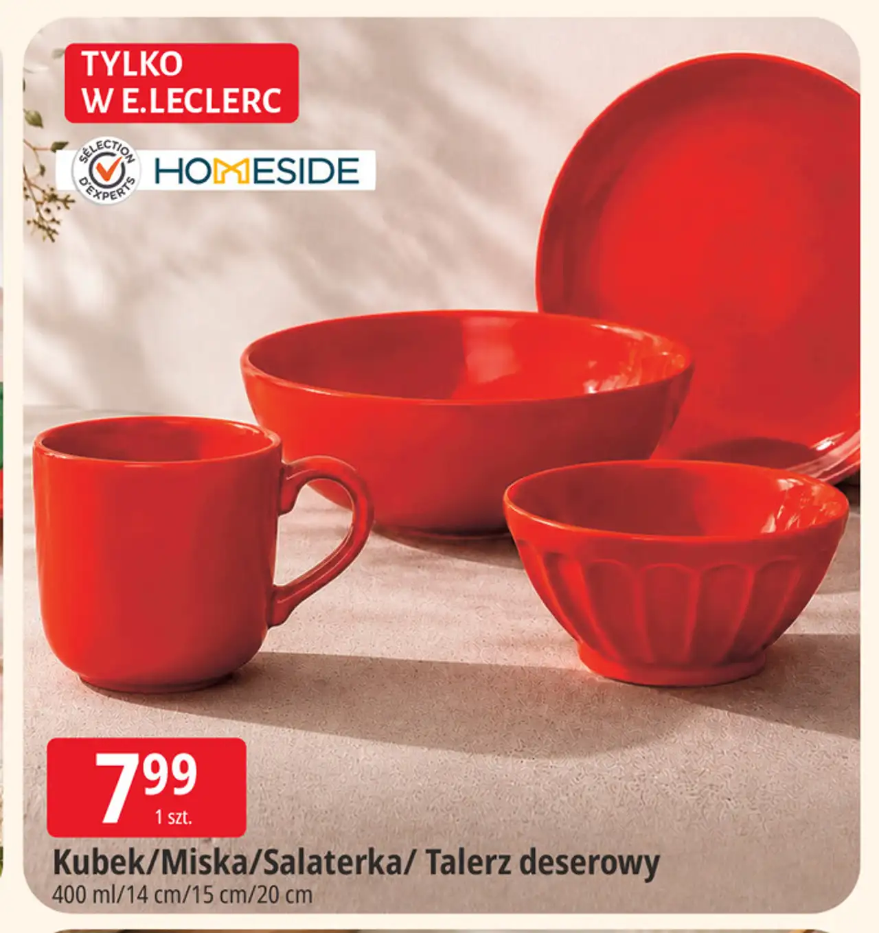 Kubek/Miska/Salaterka/Talerz deserowy Homeside