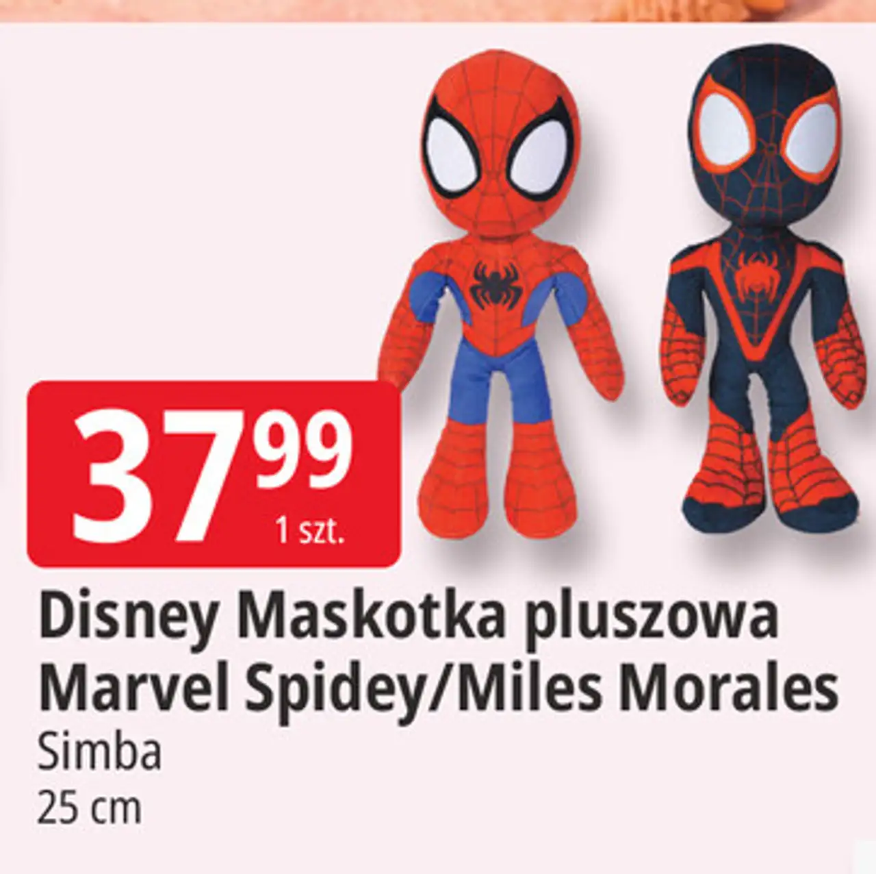 Disney Maskotka pluszowa Marvel Spidey / Miles Morales Simba