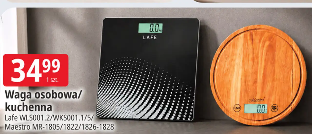 Waga osobowa/kuchenna Lafe WLS001.2 / WKS001.1/5 / Maestro MR-1805 / 1822 / 1826-1828