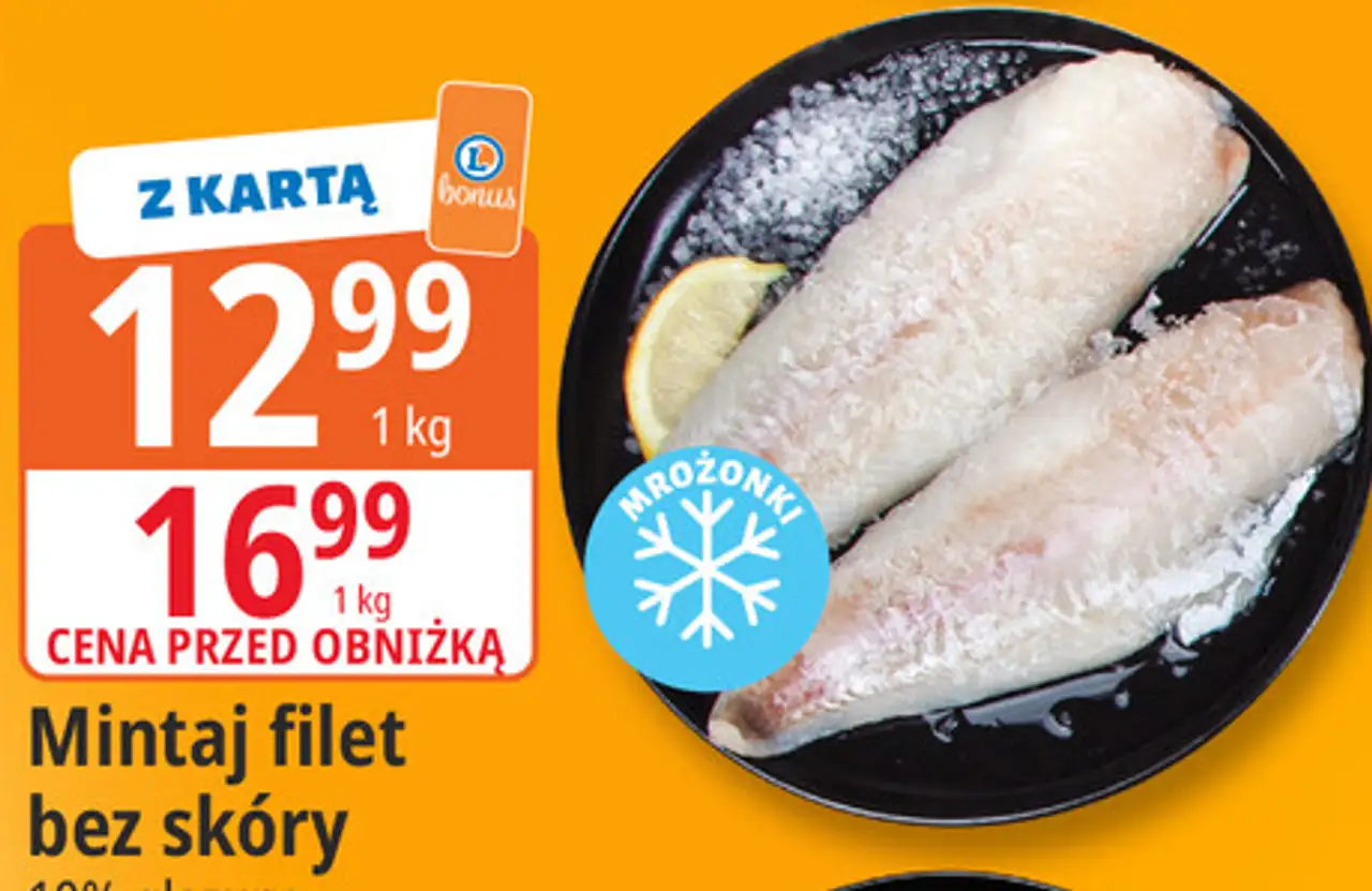 Mintaj filet bez skóry 10% glazury