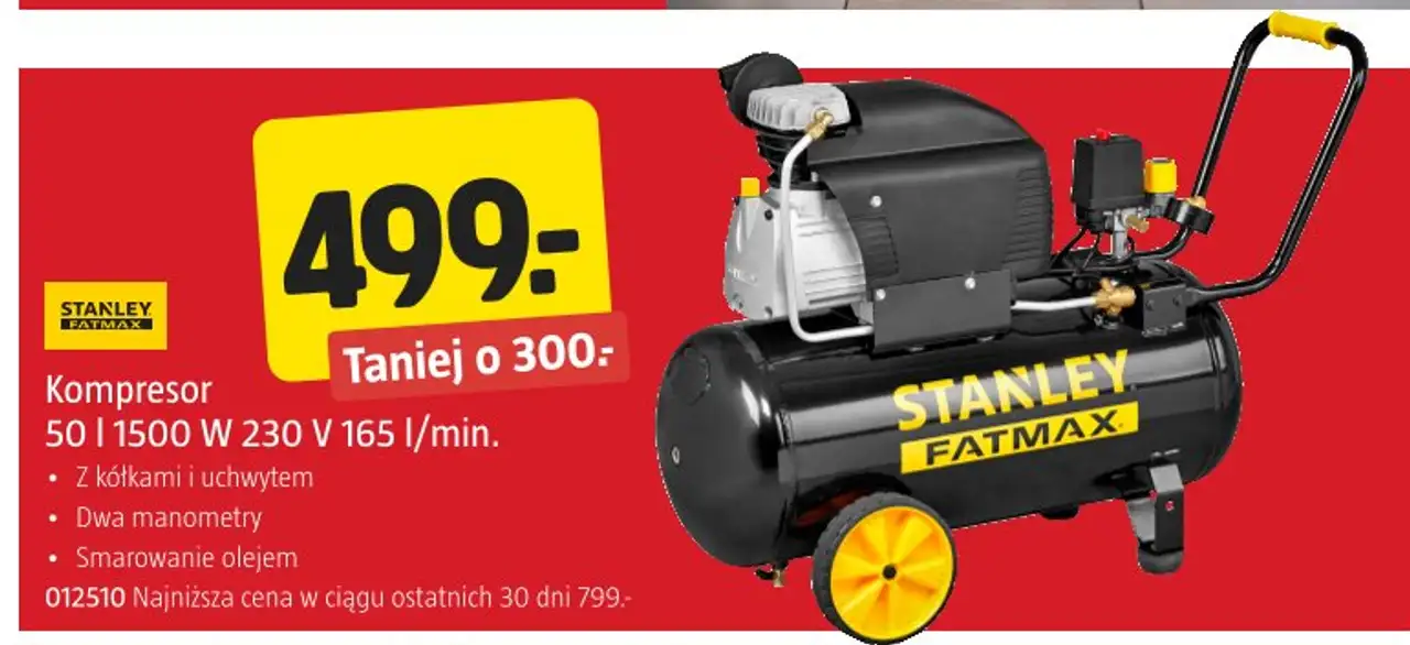 Kompresor Stanley Fatmax 50 l 1500 W 230 V 165 l/min.