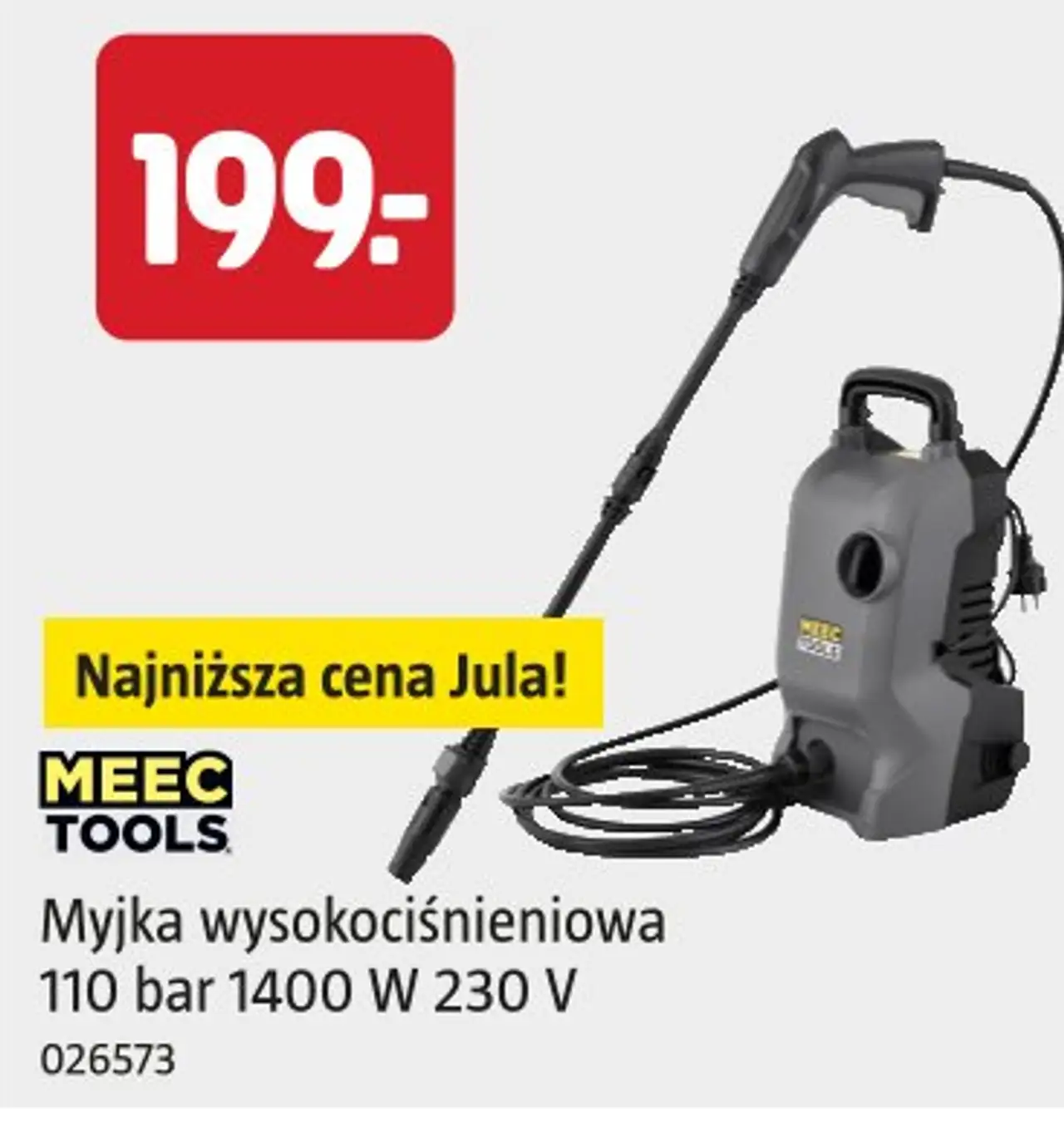 Myjka wysokociśnieniowa 110 bar 1400 W 230 V MEEC TOOLS