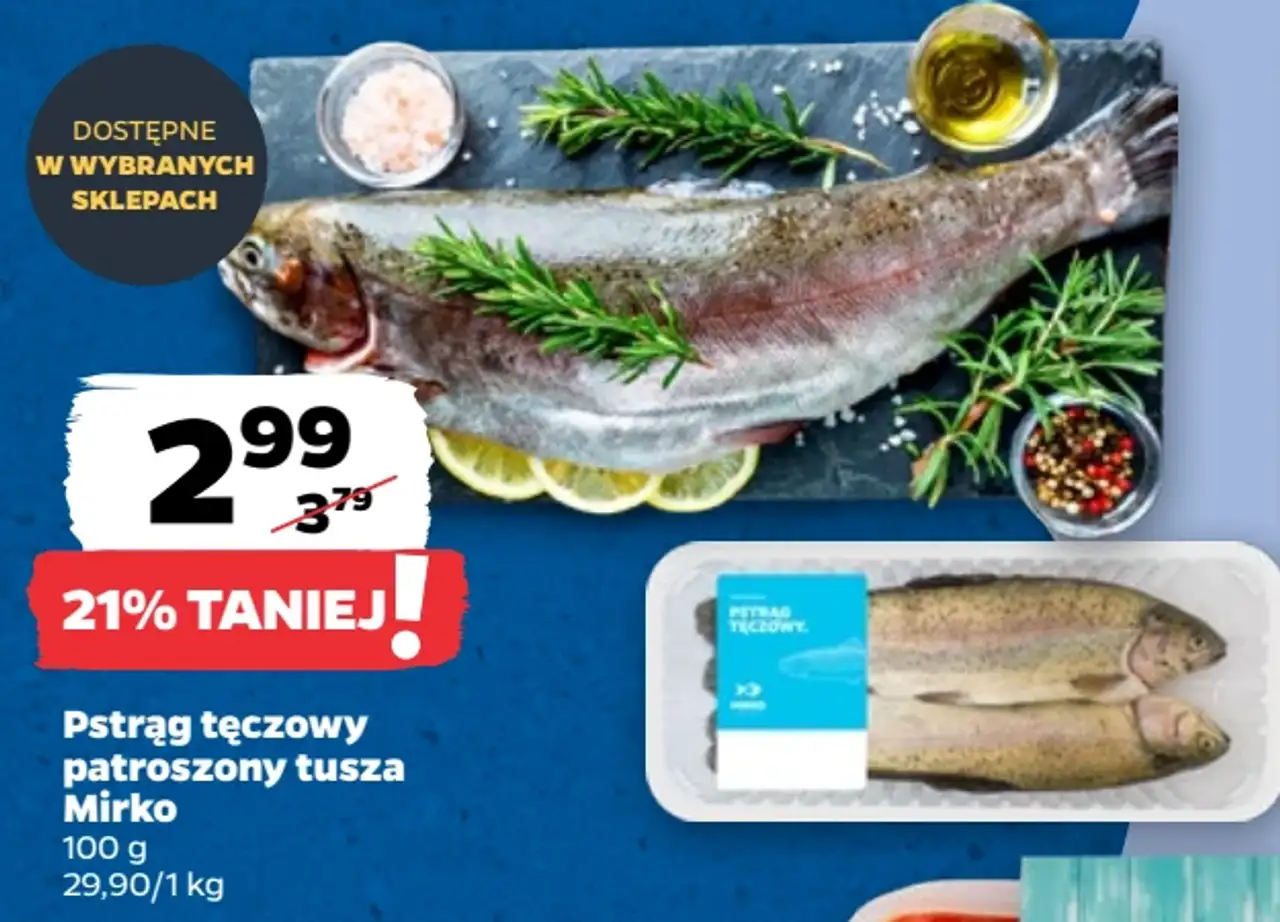 Pstrąg tęczowy patroszony tusza Mirko