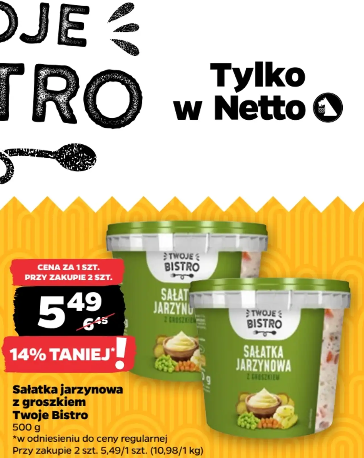 Sałatka jarzynowa z groszkiem Twoje Bistro