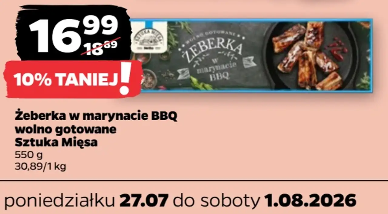 Żeberka w marynacie BBQ wolno gotowane Sztuka Mięsa
