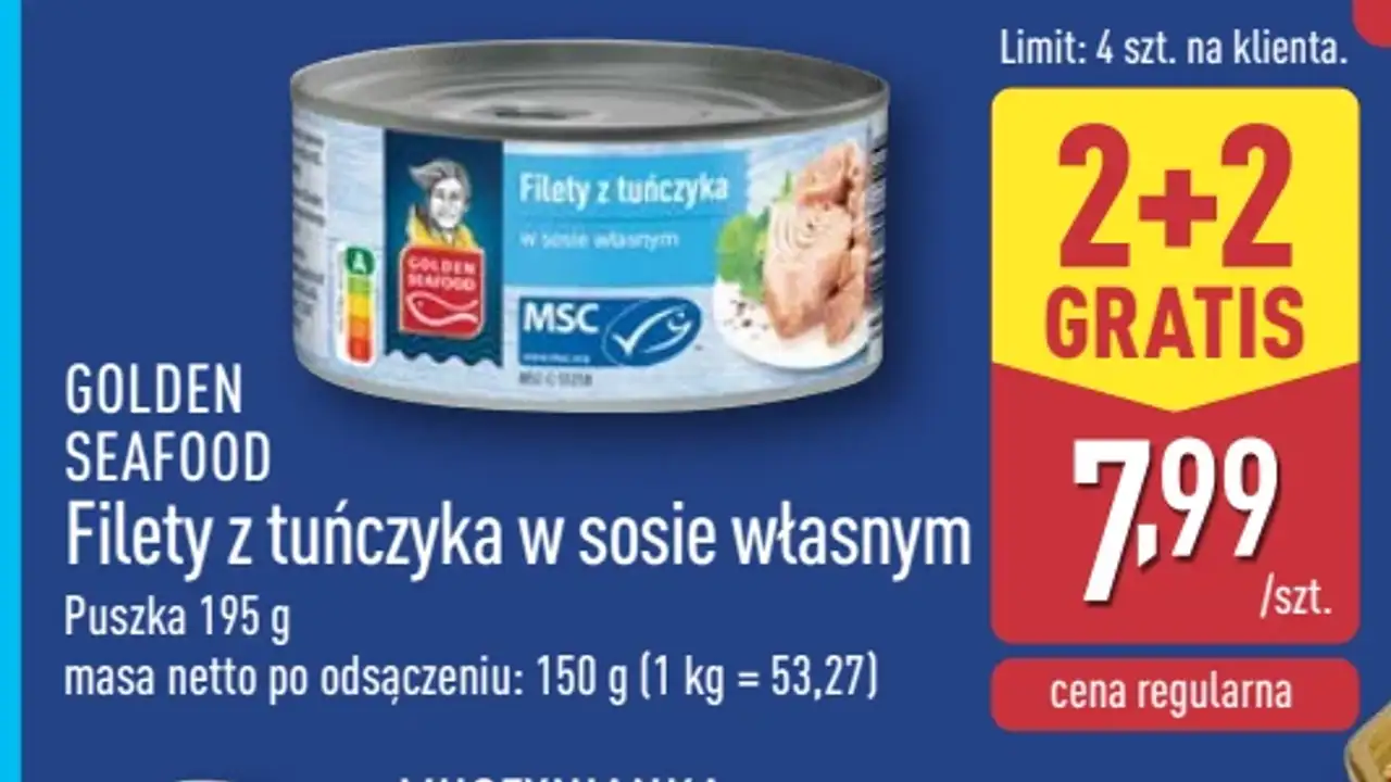 Golden Seafood Filety z tuńczyka w sosie własnym