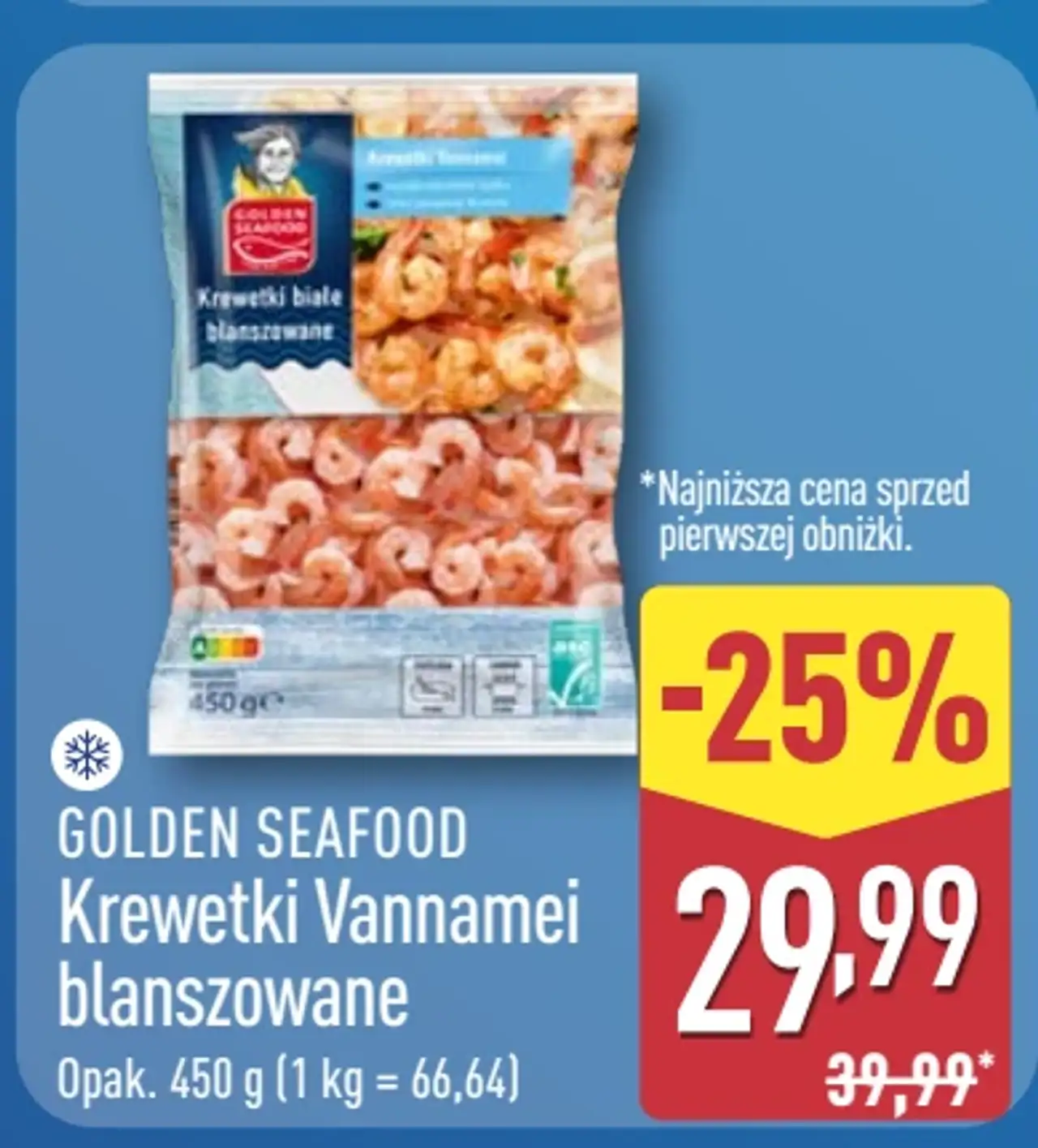 Golden Seafood Krewetki Vannamei blanszowane