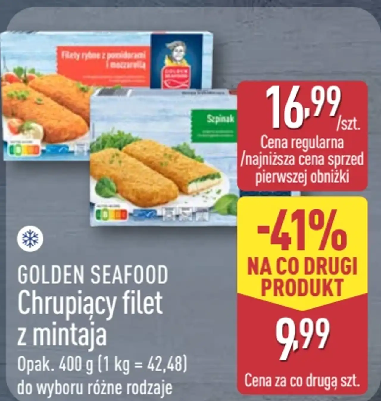 Golden Seafood Chrupiący filet z mintaja