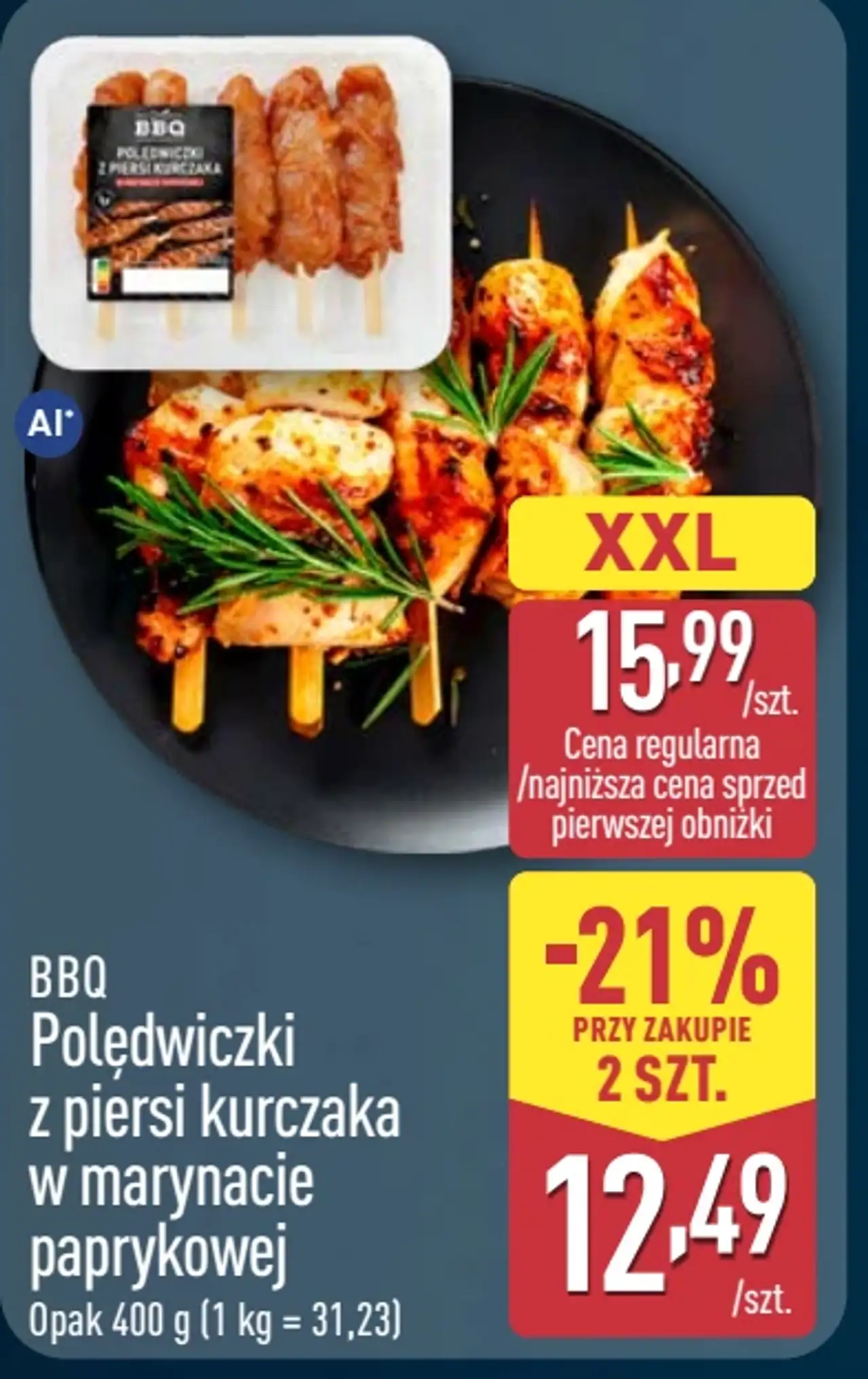 BBQ Polędwiczki z piersi kurczaka w marynacie paprykowej