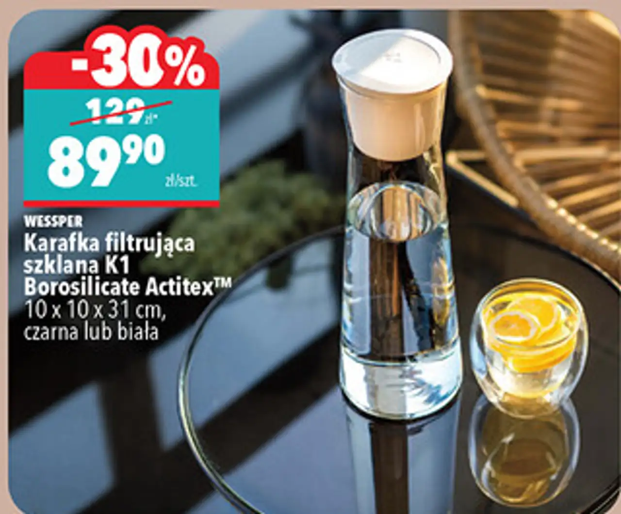 Karafka filtrująca szklana K1 Borosilicate Actitex Wessper