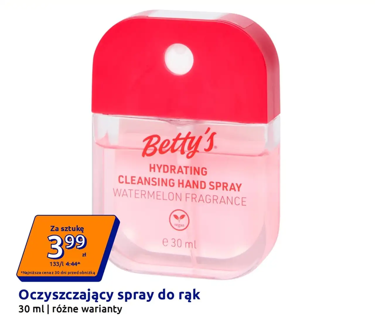 Betty's Hydrating Cleansing Hand Spray Oczyszczający spray do rąk