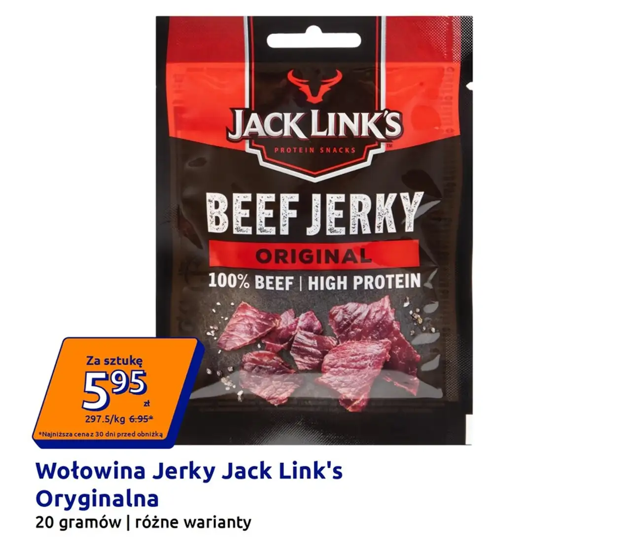 Wołowina Jerky Jack Link's Oryginalna