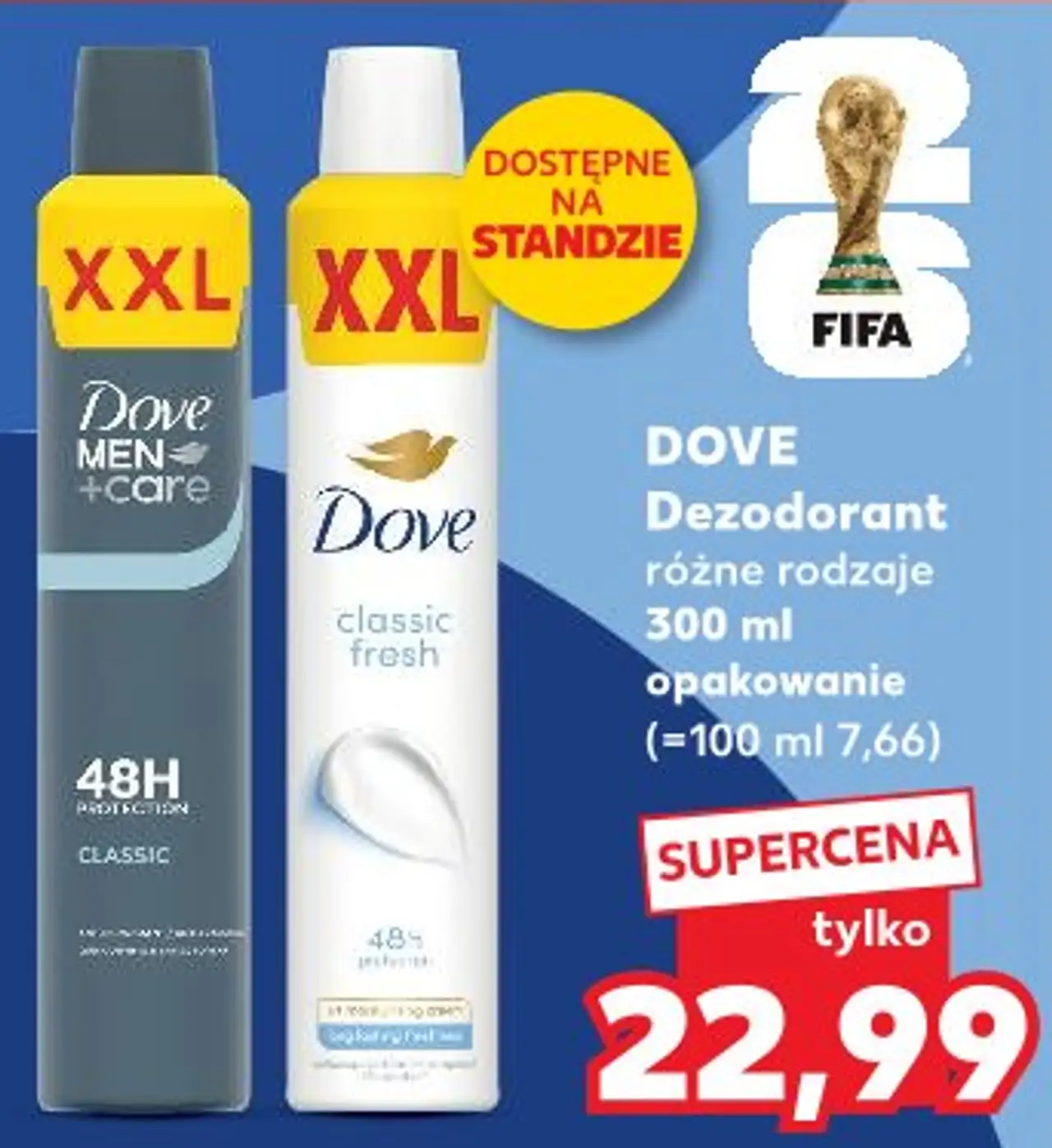 Dezodorant Dove różne rodzaje