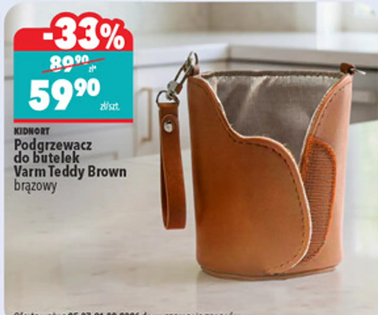 Podgrzewacz do butelek Kidnort Varm Teddy Brown