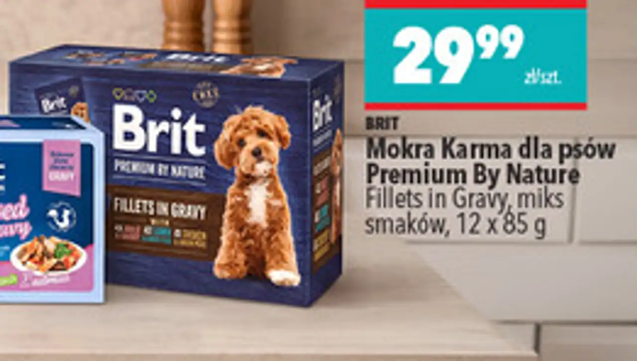 Mokra karma dla psów Premium by Nature Brit fillets in Gravy miks smaków