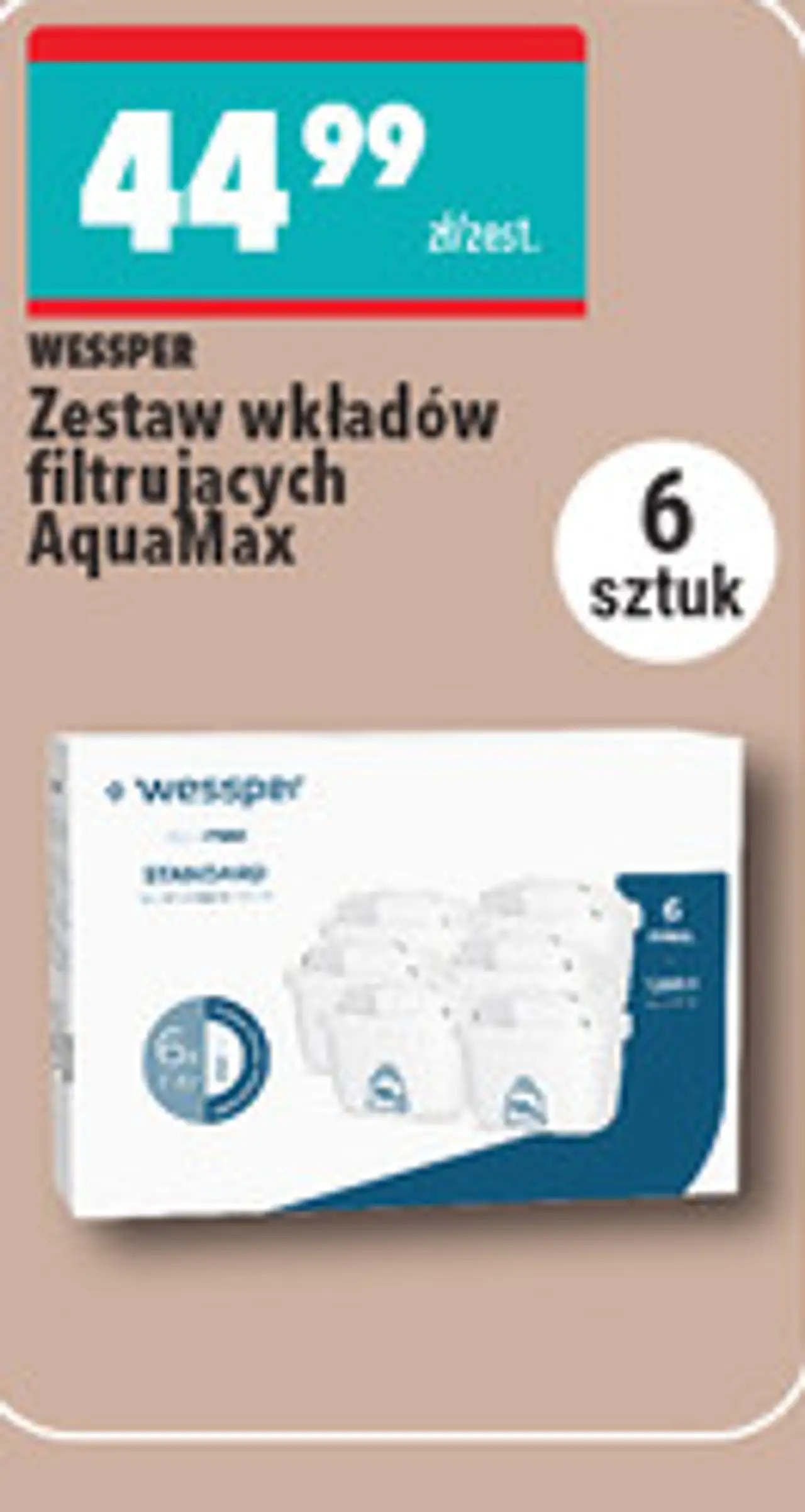 Wessper Zestaw wkładów filtrujących AquaMax 6 sztuk