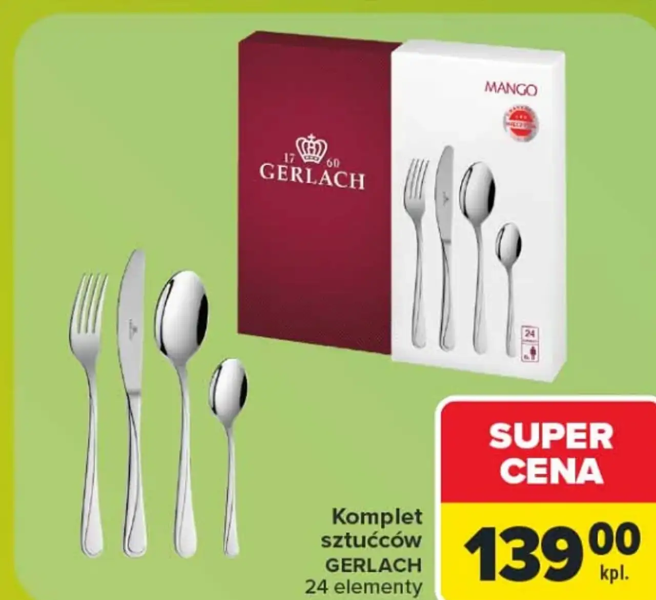 Komplet sztućców Gerlach Mango 24 elementy