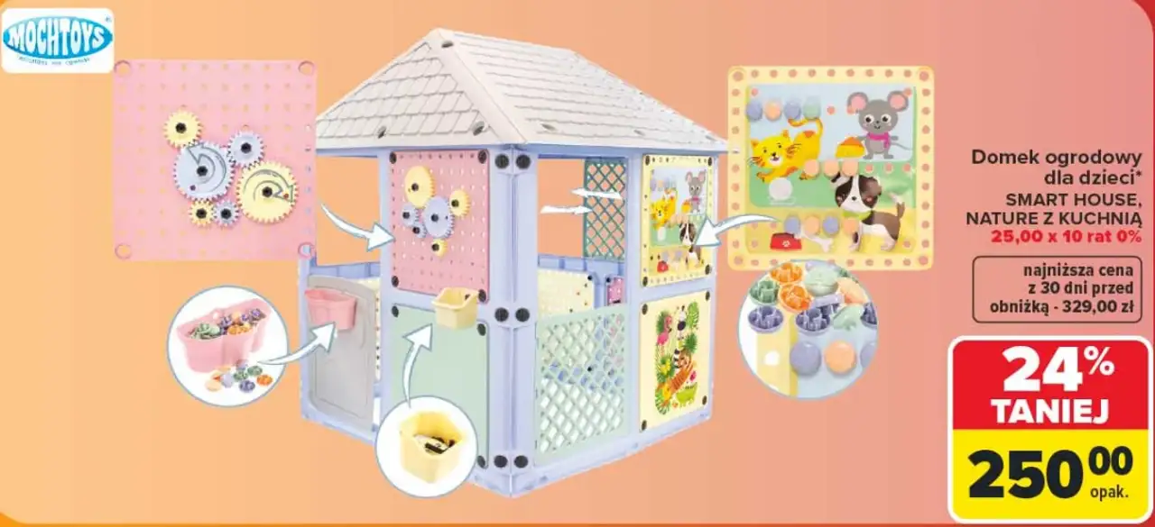 Domek ogrodowy dla dzieci SMART HOUSE, NATURE Z KUCHNIĄ
