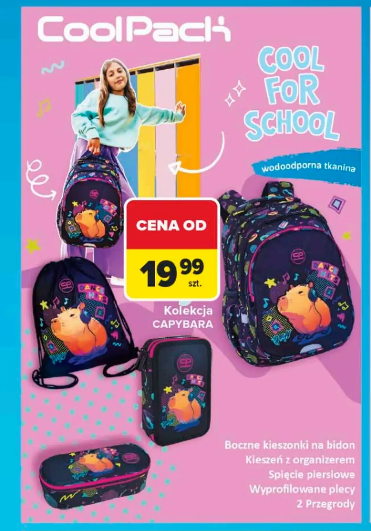 Kolekcja CAPYBARA CoolPack (plecak, worek, piórnik)