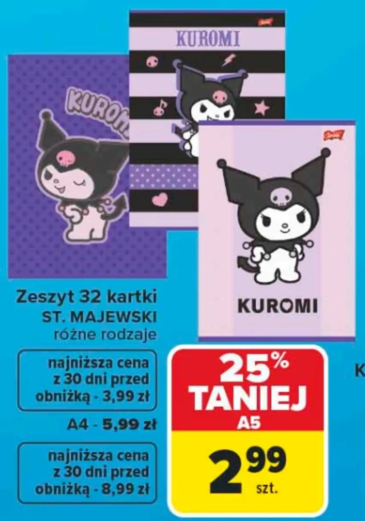Zeszyt 32 kartki A5 ST. MAJEWSKI Kuromi