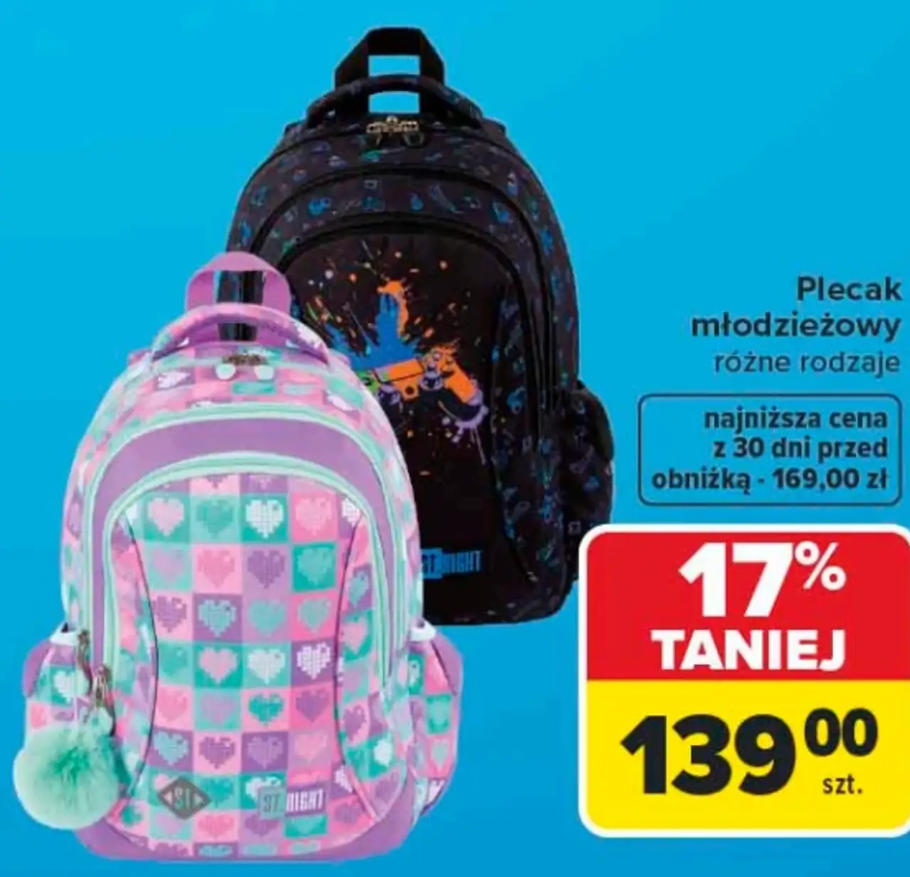 Plecak młodzieżowy St.Right różne rodzaje