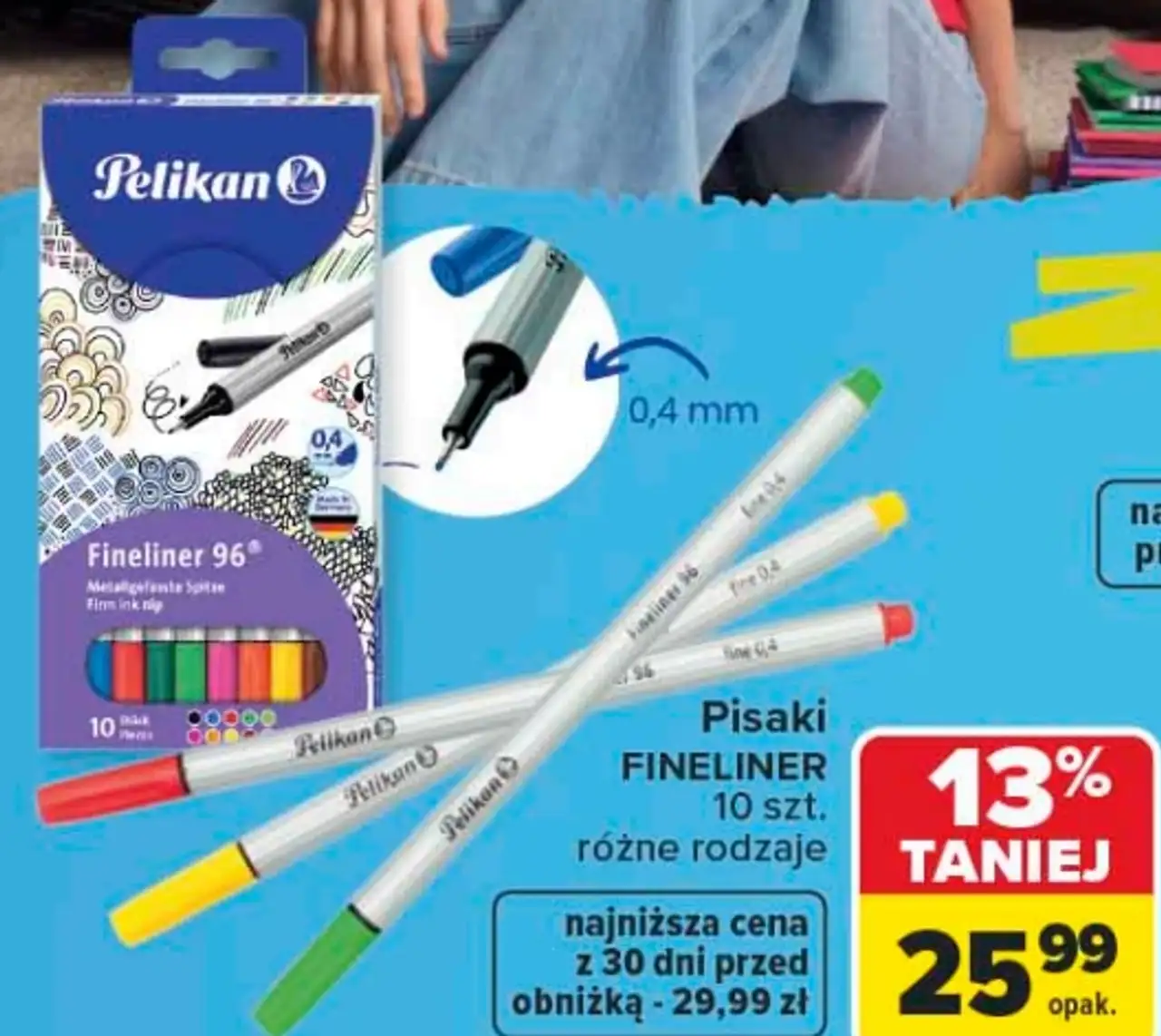 Pisaki Fineliner Pelikan 10 szt.