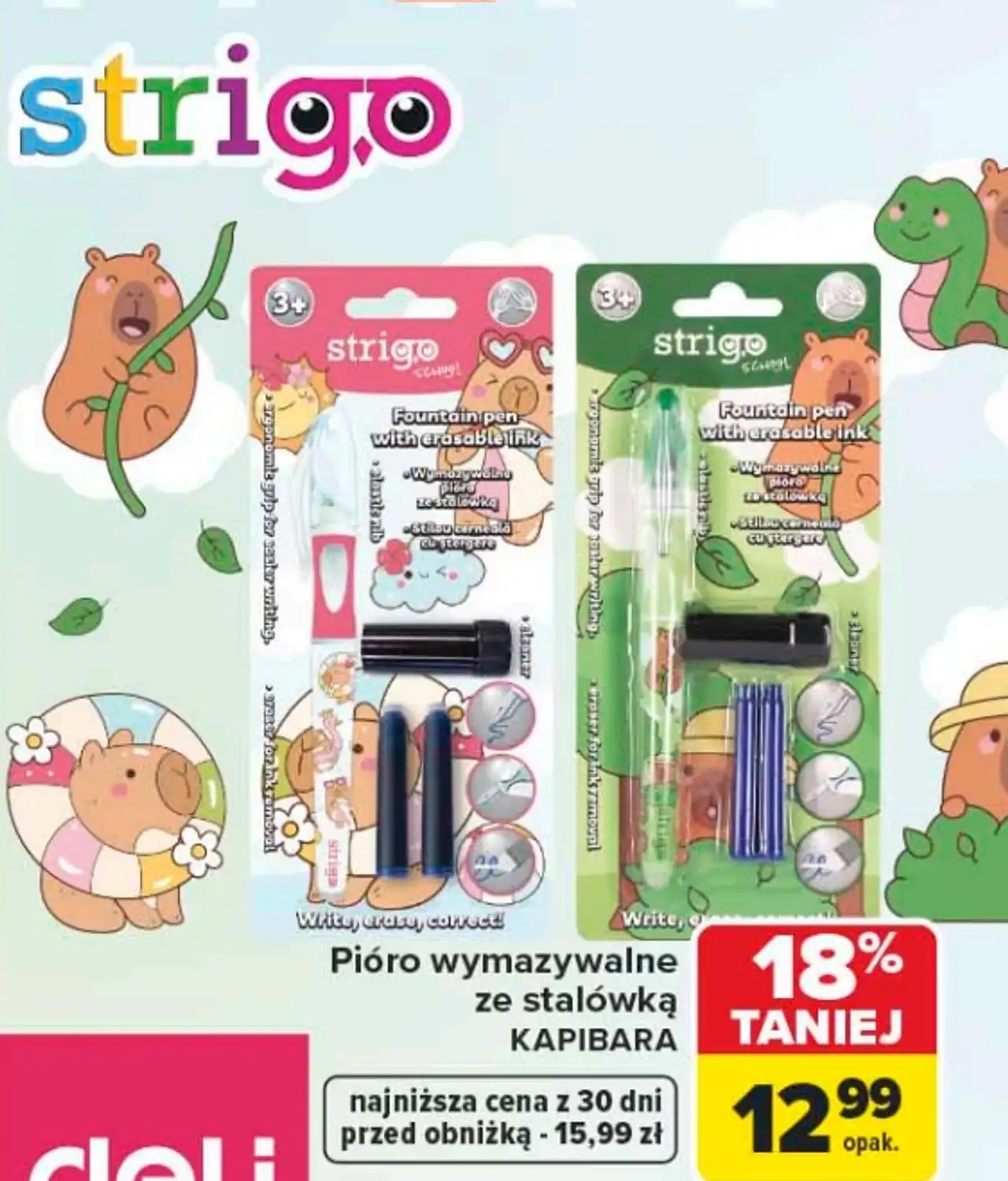 Pióro wymazywalne ze stalówką KAPIBARA Strigo