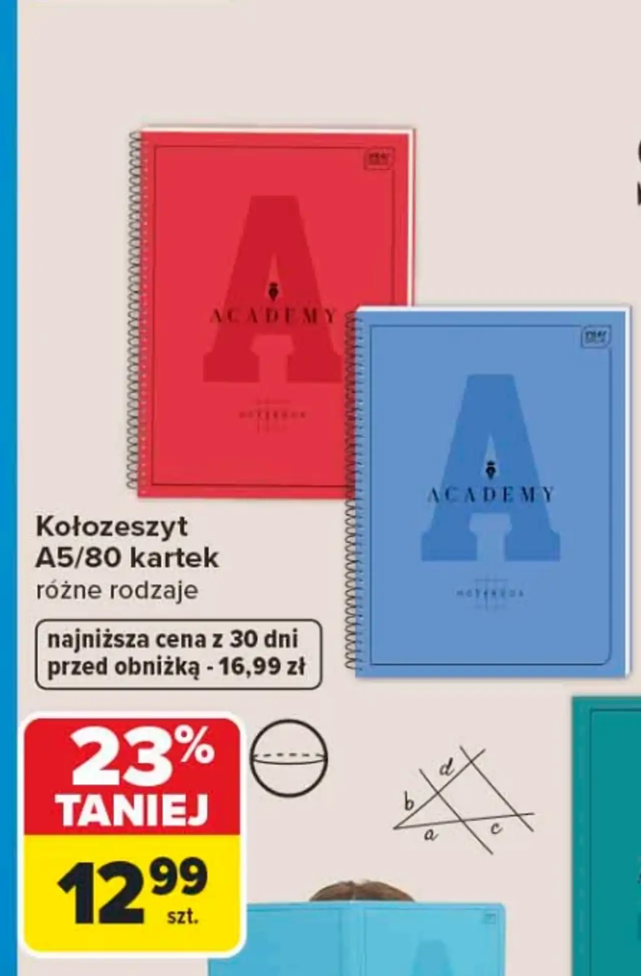 Kołozeszyt Interdruk Academy A5/80 kartek / Zeszyt tematyczny A5/60 kartek