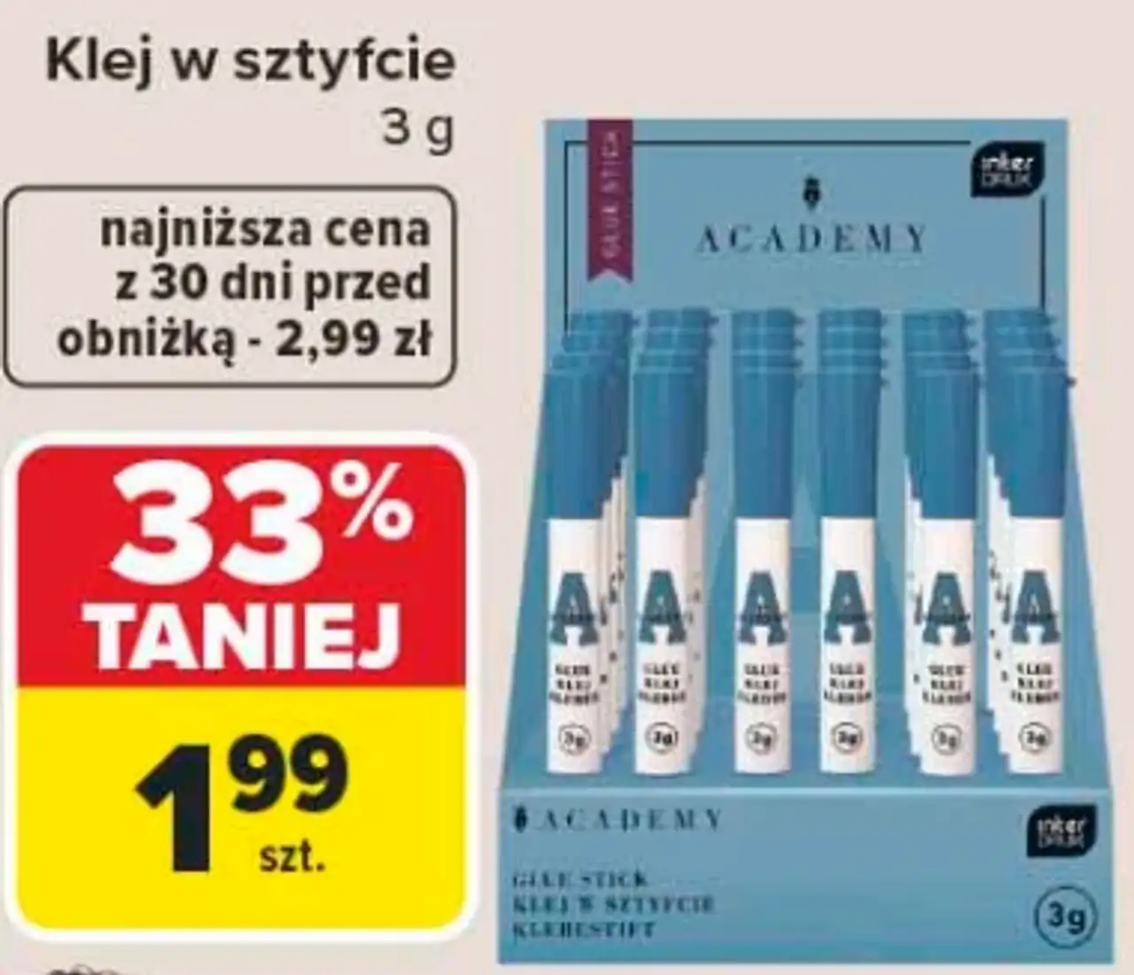 Klej w sztyfcie Interdruk Academy 3 g