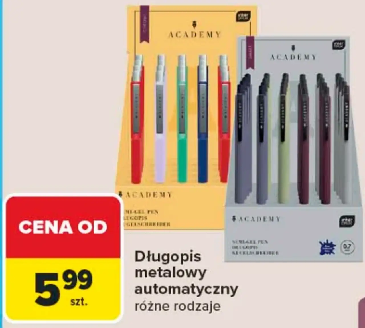 Długopis metalowy automatyczny Interdruk Academy