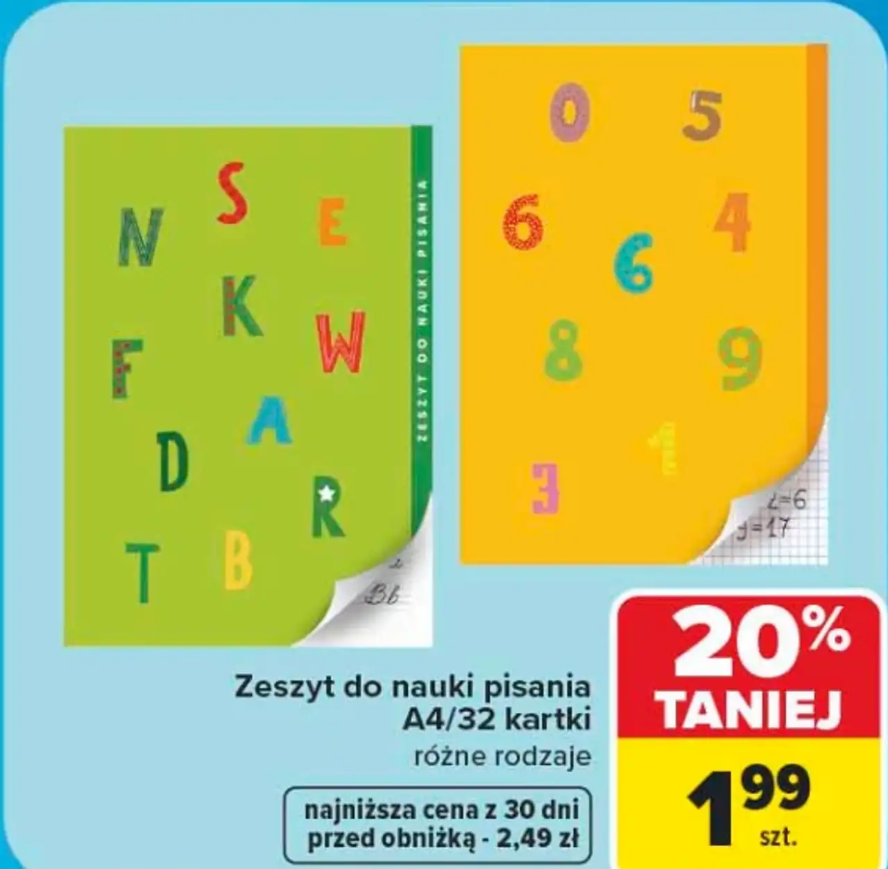 Zeszyt do nauki pisania A4/32 kartki