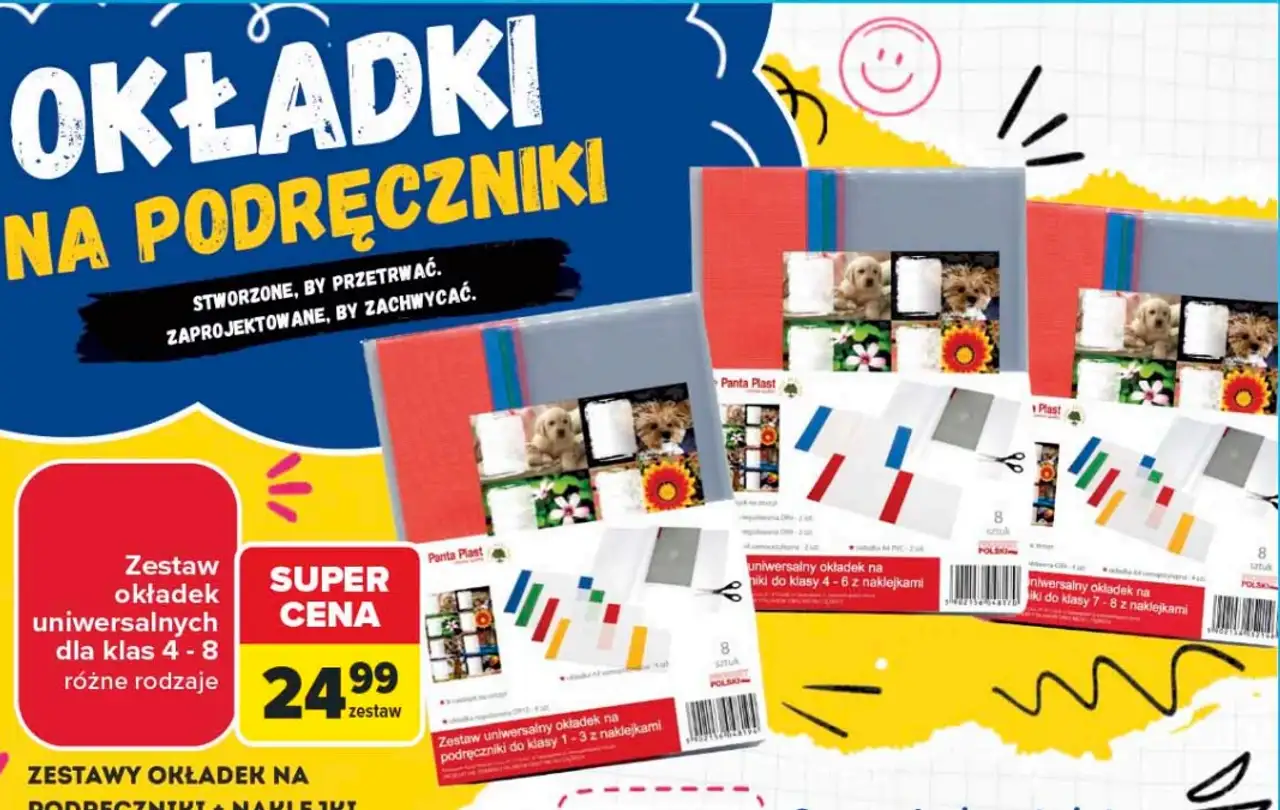 Zestaw okładek uniwersalnych dla klas 4-8