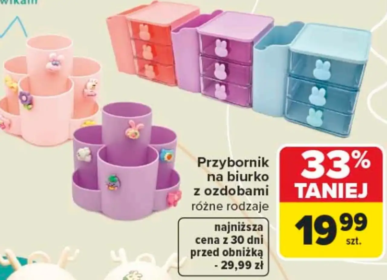 Przybornik na biurko z ozdobami różne rodzaje