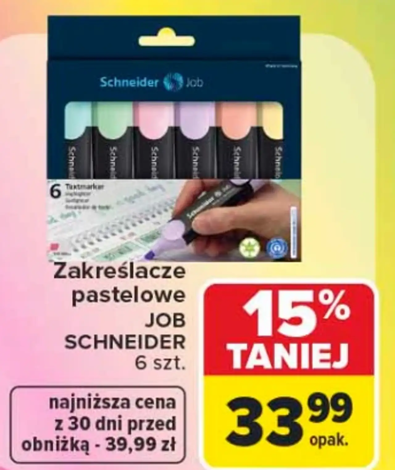 Zakreślacze pastelowe JOB SCHNEIDER