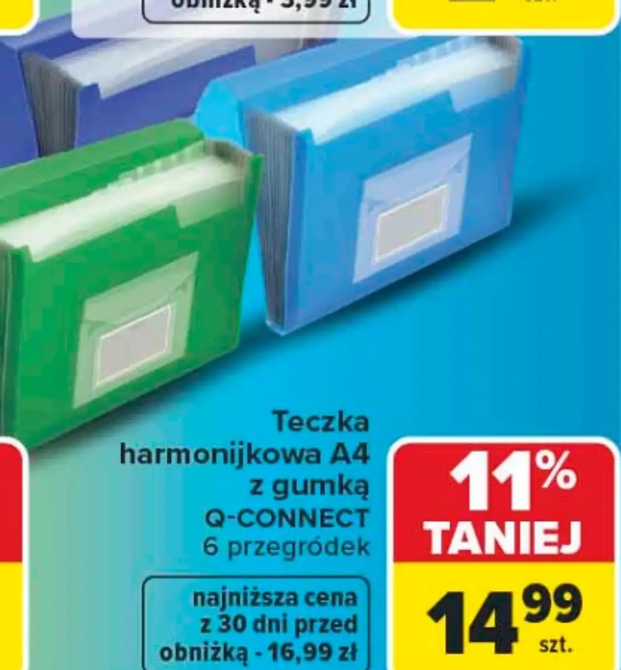 Teczka harmonijkowa A4 z gumką Q-CONNECT