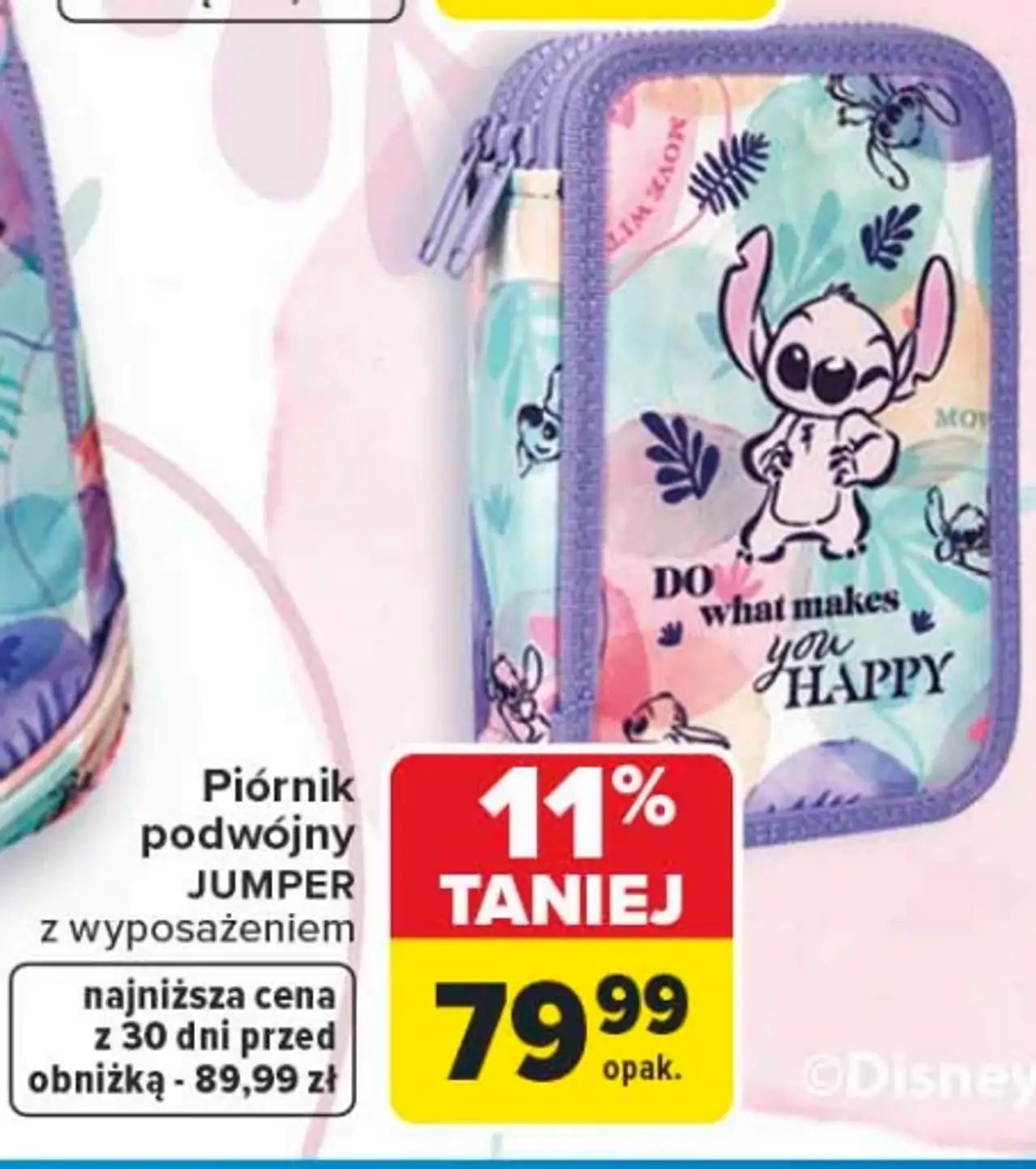 CoolPack Stitch Piórnik podwójny JUMPER z wyposażeniem